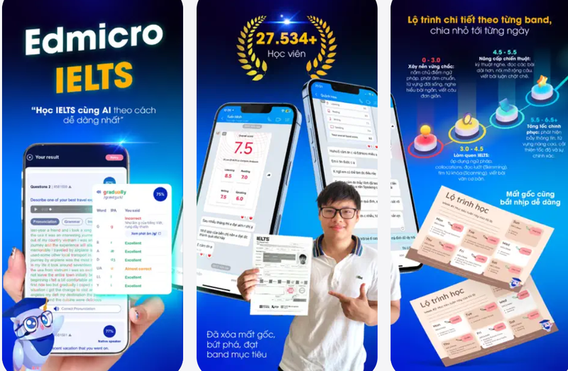 gioi thieu app edmicro ielts