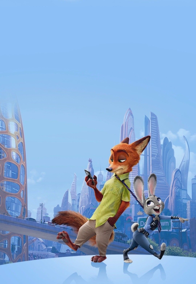 Hình nền Cáo và Thỏ Zootopia Full HD cho điện thoại