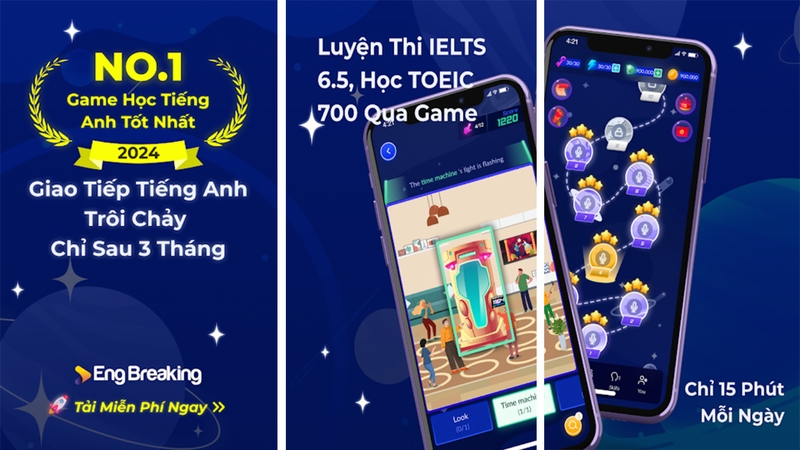 Ứng dụng Eng Breaking hỗ trợ học và luyện thi hiệu quả