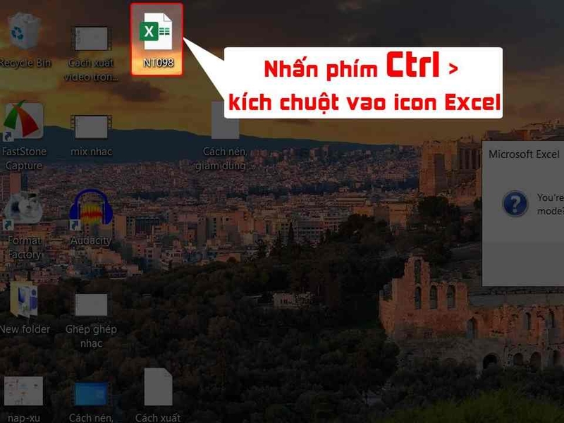 Chạy Excel ở chế độ Safe mode