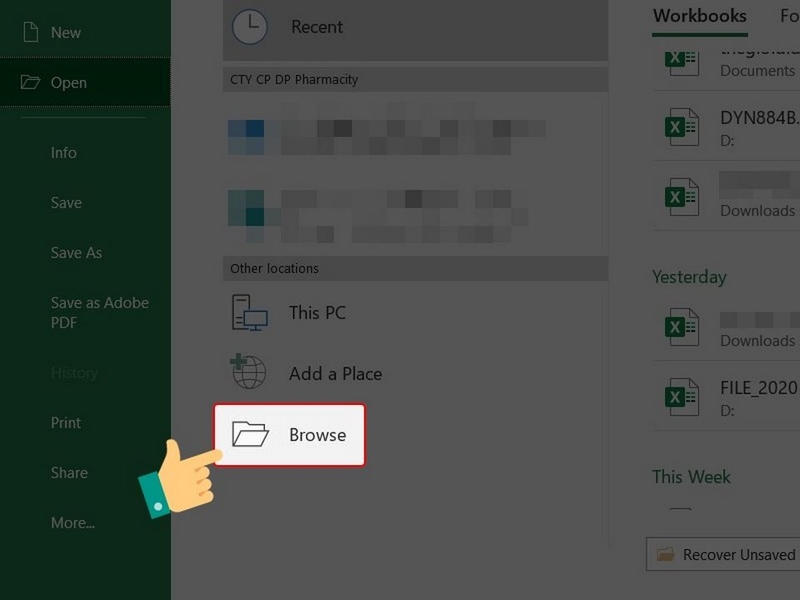 Nhấp chuột vào nút&nbsp;Browse (Duyệt)