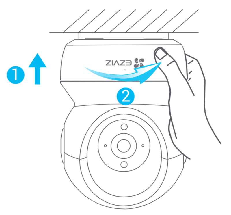 Gắn camera với đế