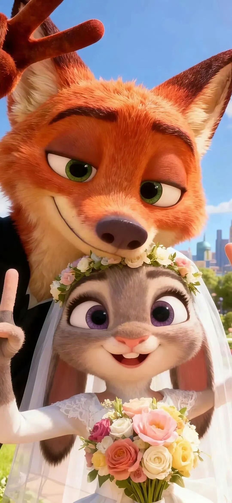 Hình nền Cáo và Thỏ Zootopia cho các cặp đôi
