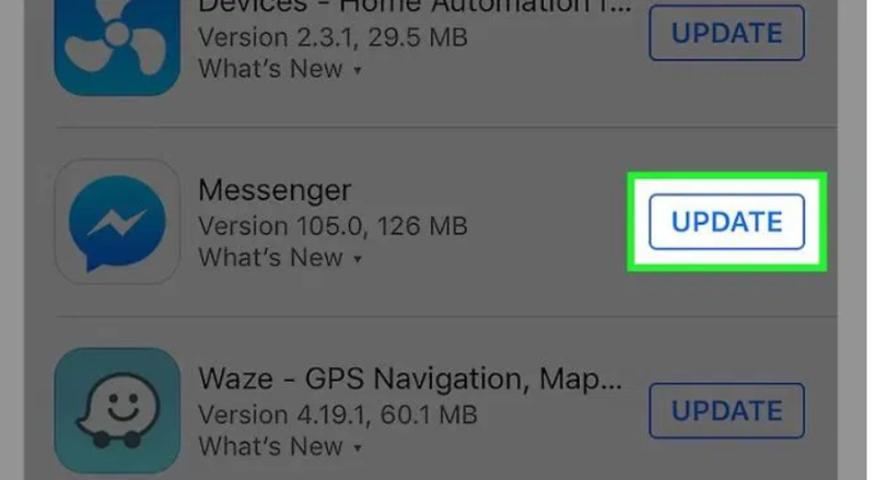 cap nhat messenger