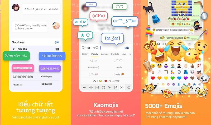 Nhãn dán dễ thương và đa dạng