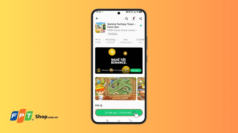 Nhấn Cài đặt app để tải file cài đặt về máy