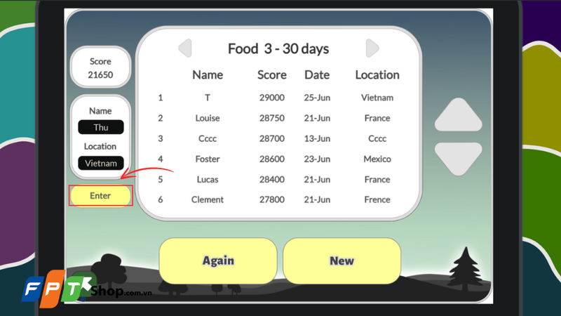 Thống kê bảng xếp hạng 1