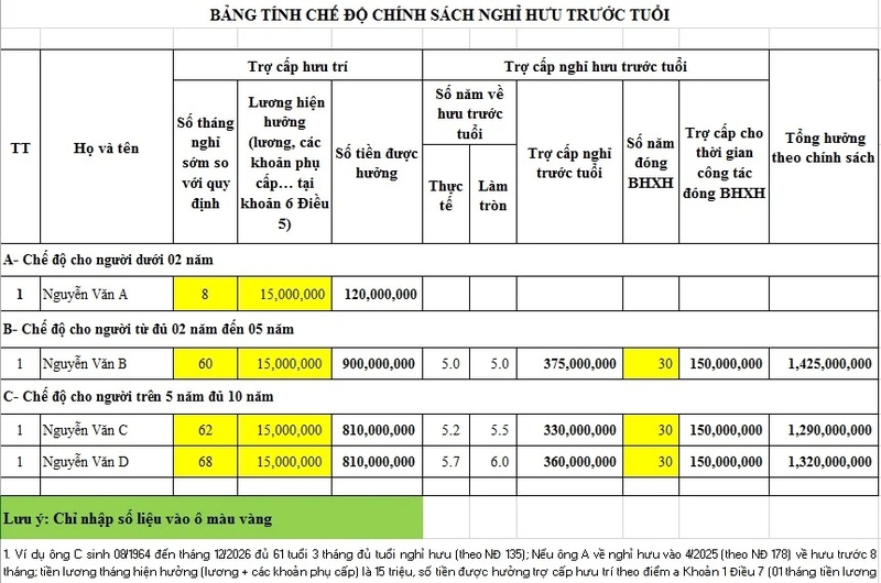 file Excel tính lương hưu 1