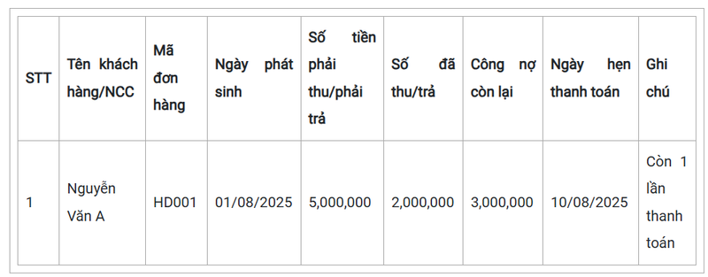 huong dan tao file quan ly cong no bang excel