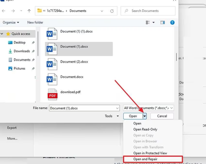 file word bị hỏng 2