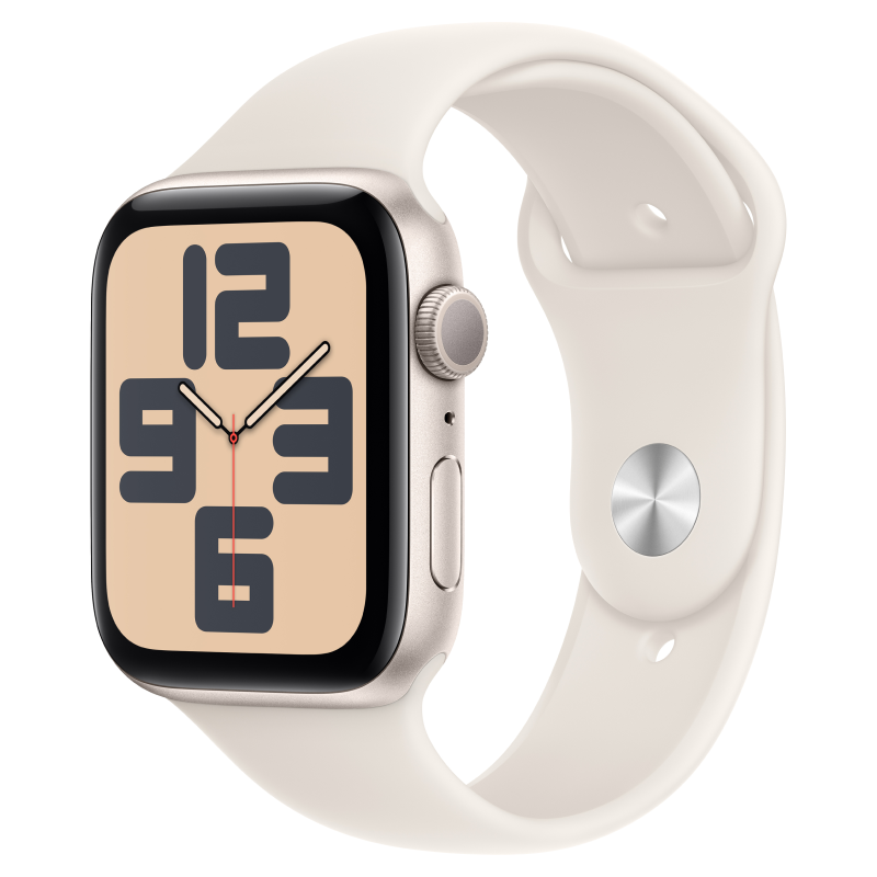 Đồng hồ Apple Watch SE 2024 GPS 44mm Viền Nhôm Ánh Sao Dây Cao Su M/L MXEV3SA/A chính hãng, giá rẻ