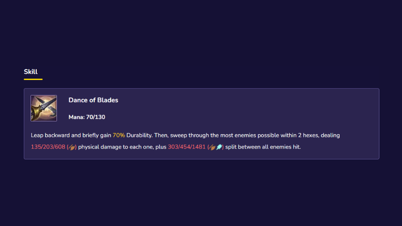 Kỹ năng của Fiora DTCL mùa 12