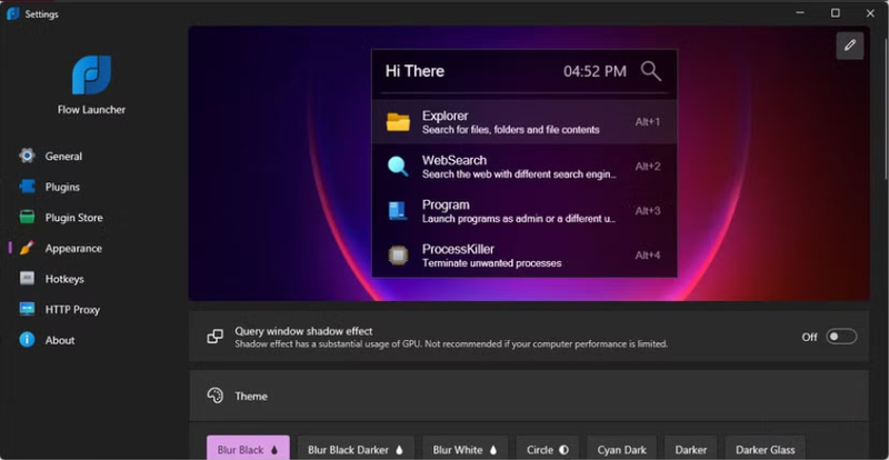 Flow Launcher cho phép người dùng điều chỉnh rất sâu theo nhu cầu cá nhân