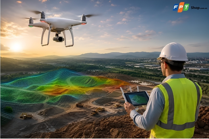Flycam hỗ trợ tính toán địa hình với độ chính xác cao