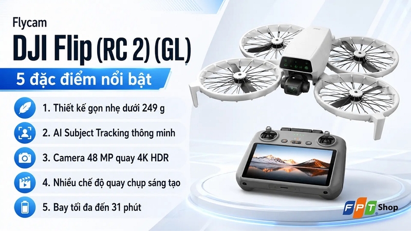 Flycam DJI Flip (RC 2) (GL)