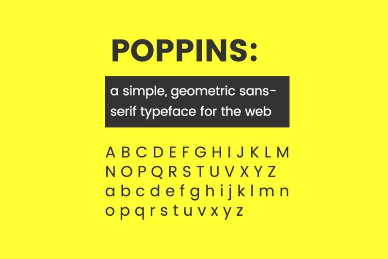 Poppins là font chữ sans-serif độc đáo
