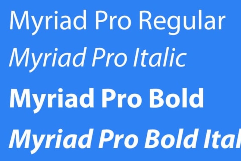 Myriad là font chữ kinh điển của Adobe