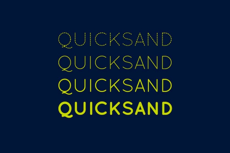 Quicksand là font chữ sans-serif với thiết kế dựa trên các dạng hình học cơ bản