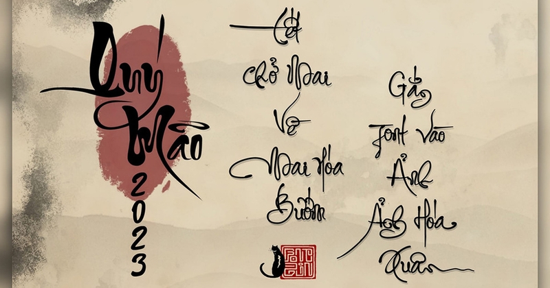 Font thư pháp Việt hoá thể hiện nét đẹp truyền thống