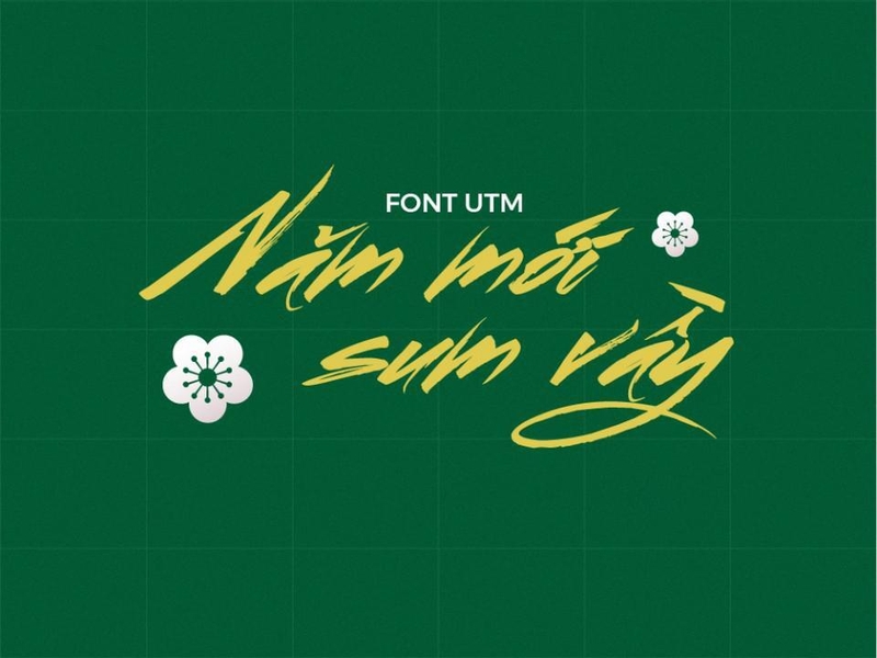 Font UTM ông Đồ trẻ với những nét bút dứt khoát