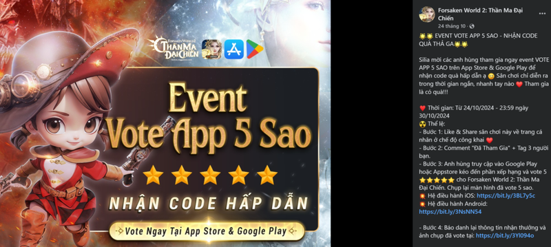 Nhận quà Forsaken World 2 4