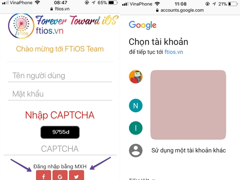 Cách cài đặt ứng dụng Ftios