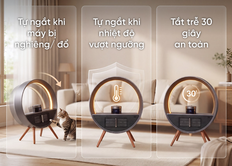 Máy sưởi gốm điều khiển bằng giọng nói Fujihome FH02RLUX 2000W - hình 9