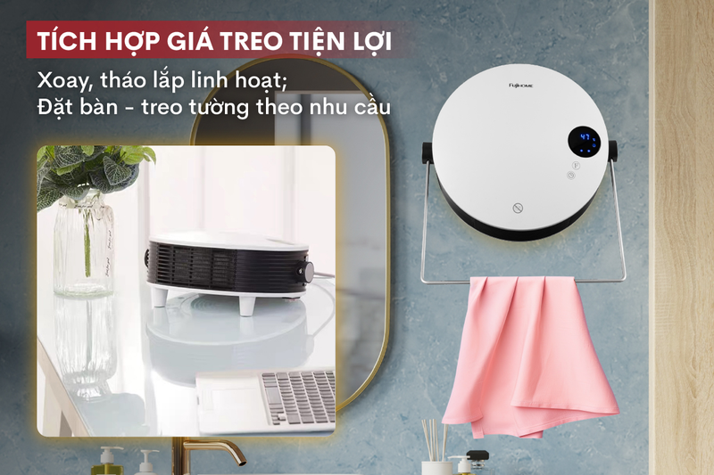 Quạt sưởi treo tường nhà tắm Fujihome FHB5000 - hình 9