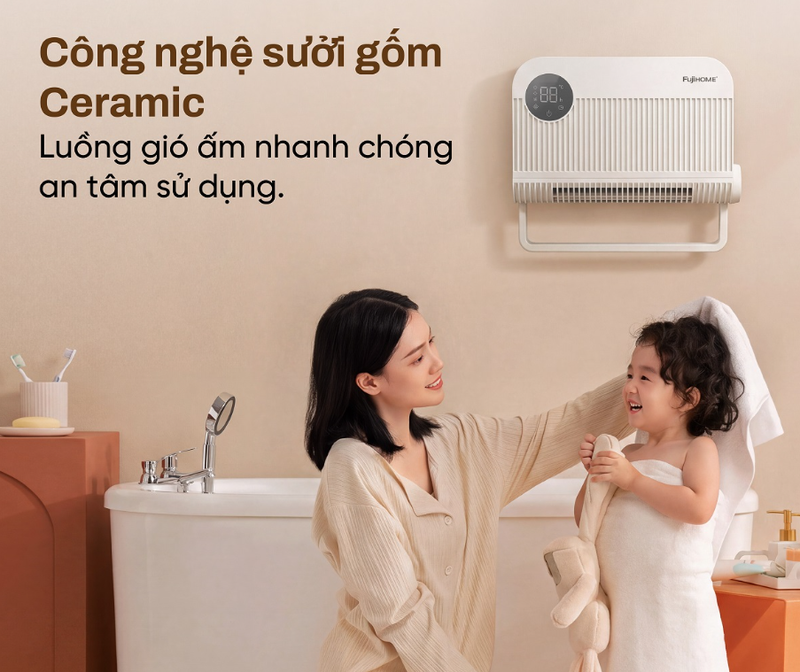 Máy sưởi gốm đa năng Fujihome FHB6000E 1500W - hình 5