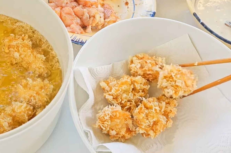 gà chiên cốm hình 10
