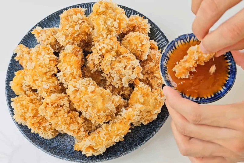 gà chiên cốm hình 11