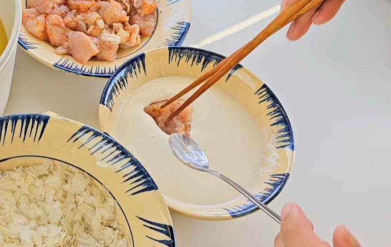 gà chiên cốm hình 7