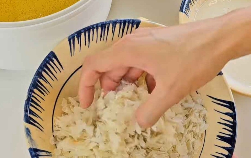 gà chiên cốm hình 8