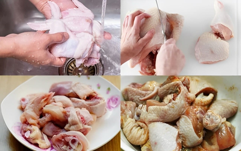 Sơ chế thịt gà