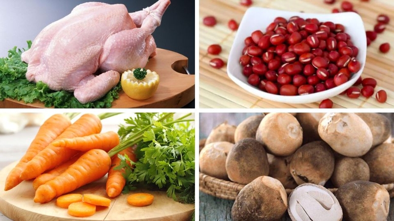 gà hầm đậu đỏ 2