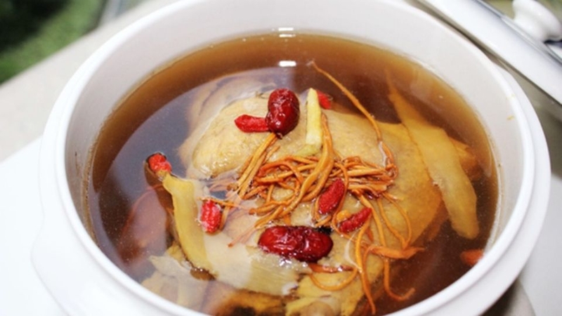 gà hầm đông trùng hạ thảo 5