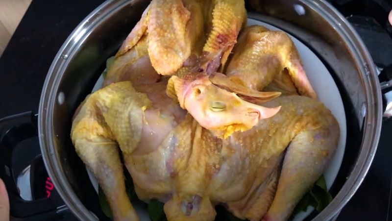 Cách làm gà hấp cải thìa 3