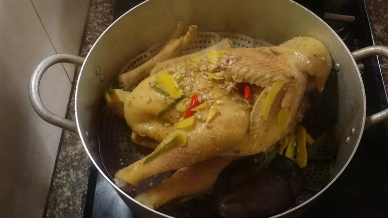 gà hấp mướp 5