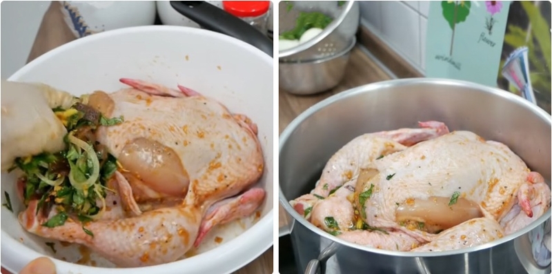 gà hấp rau răm 6
