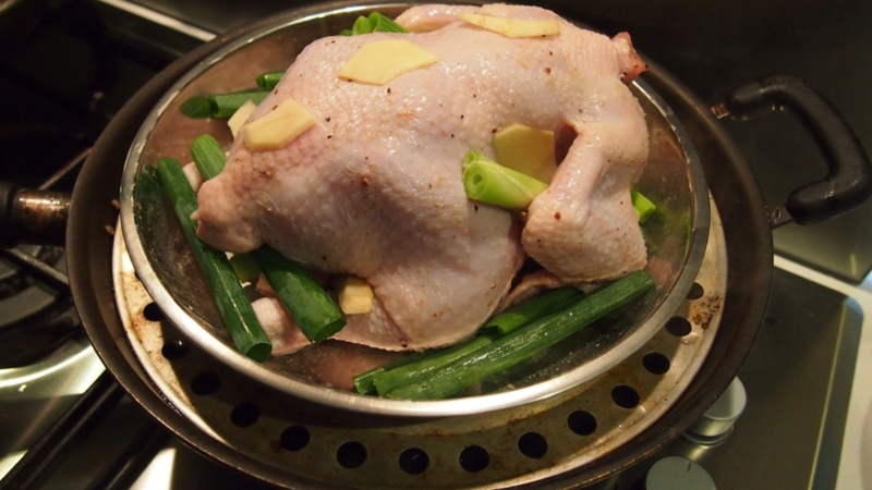 Hấp gà
