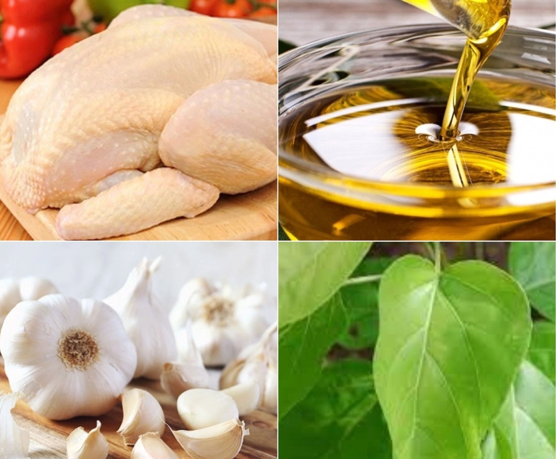 Nguyên liệu cần chuẩn bị cho món gà kho lá cách