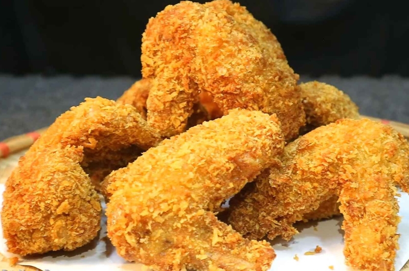 gà lăn bột chiên xù hình 10