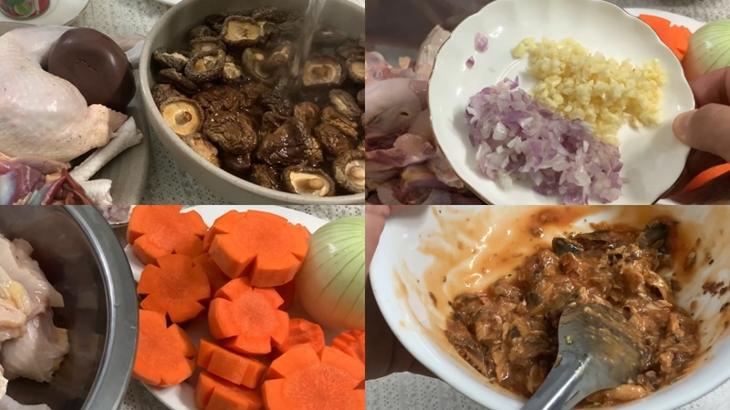 Bước 2: Sơ chế các nguyên liệu khác