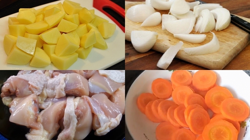 Bước 1: Sơ chế nguyên liệu, rau củ