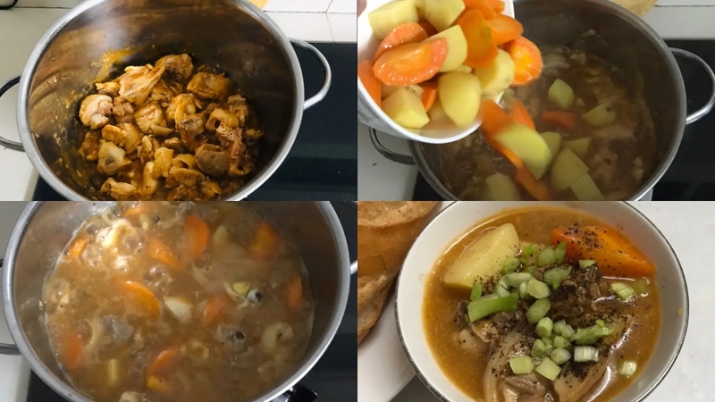 Bước 3: Hầm thịt gà