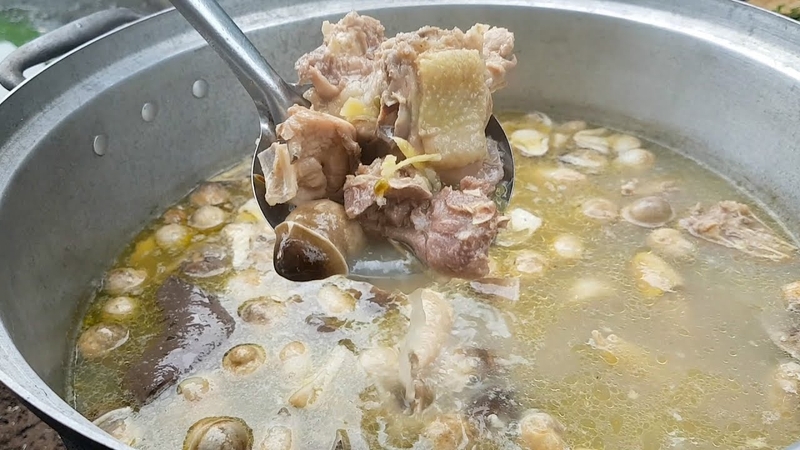 gà nấu cháo cối 8