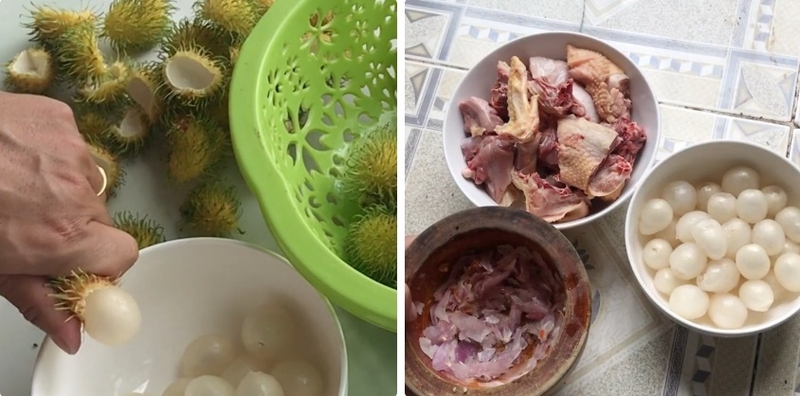 gà nấu chôm chôm 3
