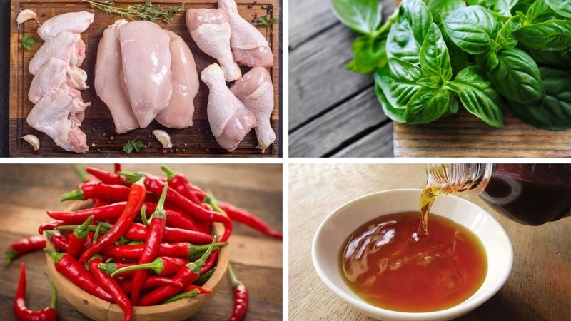 gà xào húng quế 2