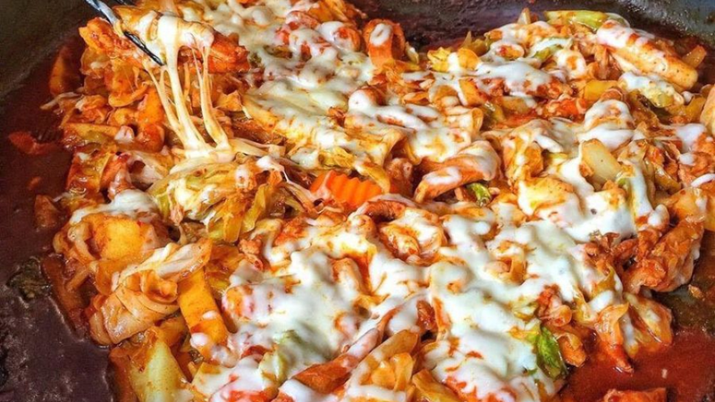 Gà xào phô mai bắp cải 5