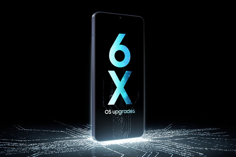 Galaxy A08 được hỗ trợ 6 thế hệ Android và 6 năm cập nhật bảo mật.
